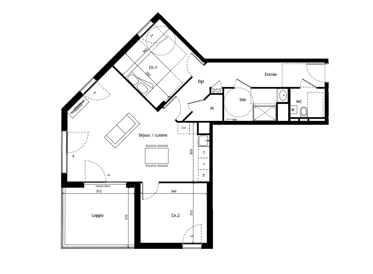 Appartement T3 de 73 m2 — Photo 2