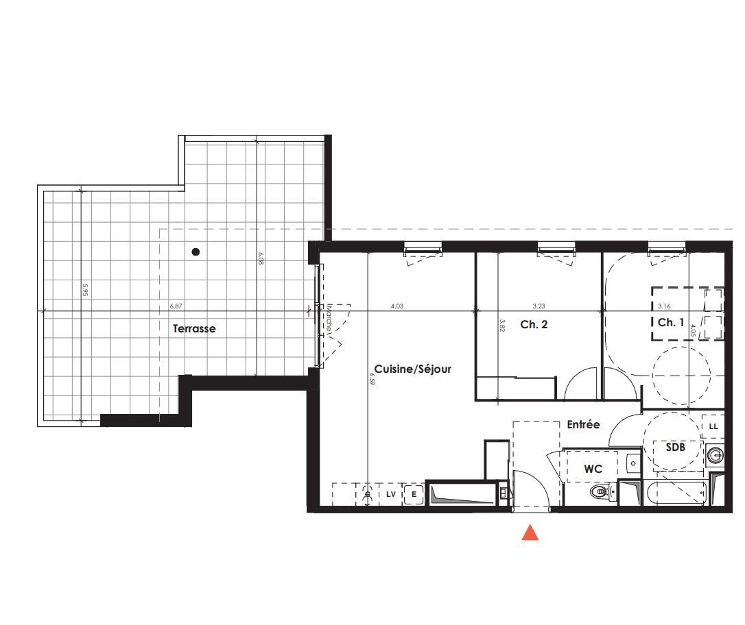 Appartement T3 de 65 m2 — Photo 3